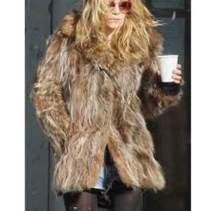 VINTAGE William A. Lewis raccoon fur coat M